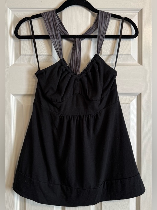 American Eagle Outfitters Tops - American Eagle Outfitters Black Tank with Gray Halter Straps